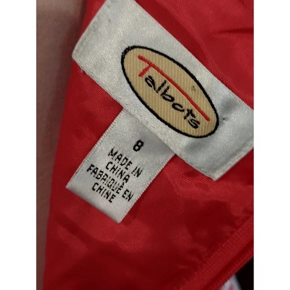 Talbots Dress Size 8 Flora  Fit Flare Sleeveless Pink Pleated Pockets EUC Easter - Picture 5 of 6
